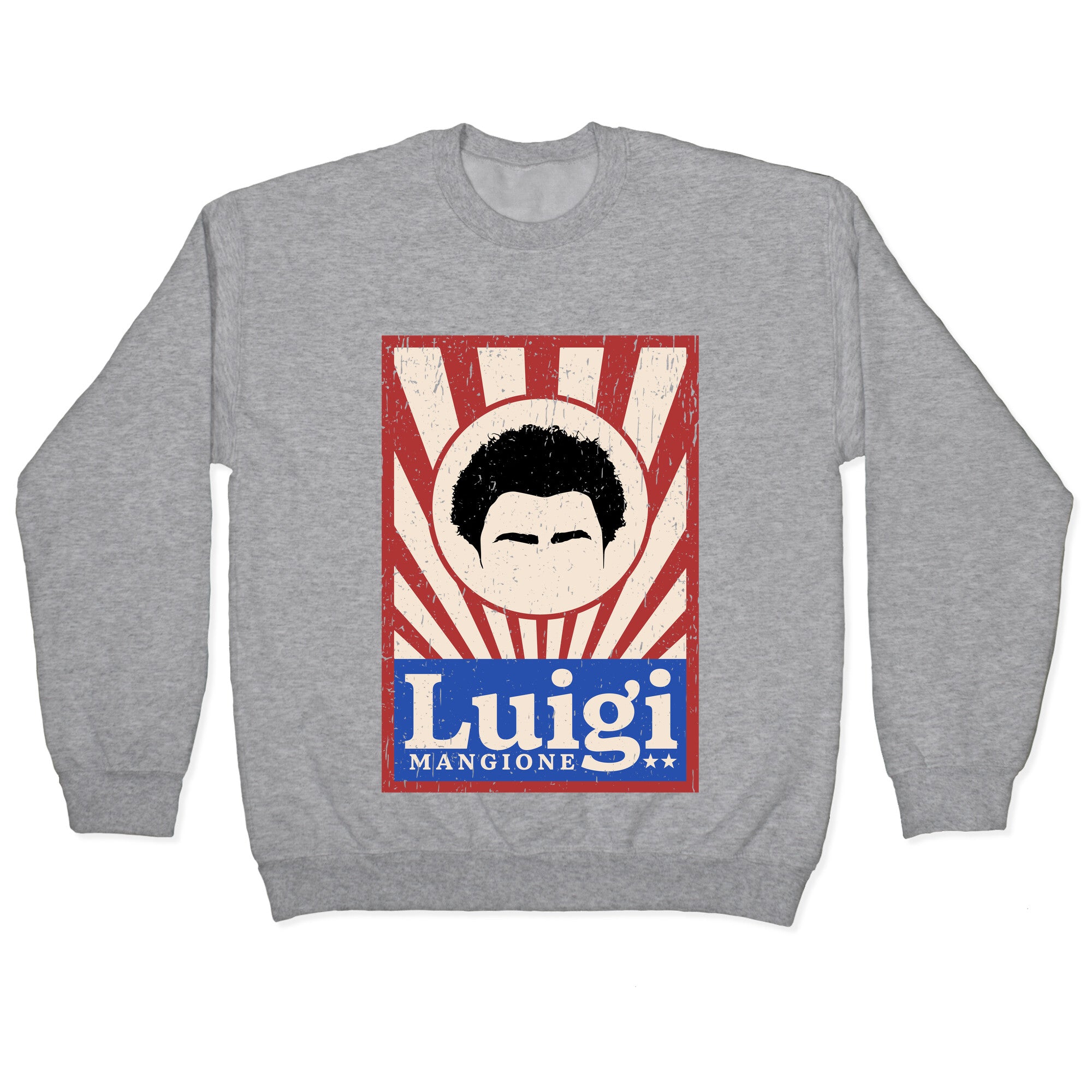 Luigi Mangione Campaign Poster Crewneck Sweatshirt